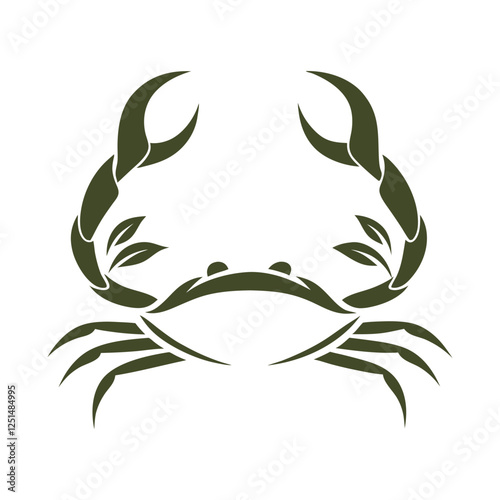 a crab with claws shaped as leaves