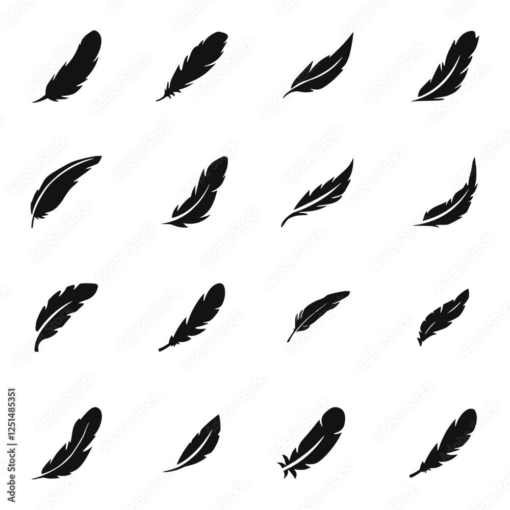 Set of icon Feather Set of icon Feather