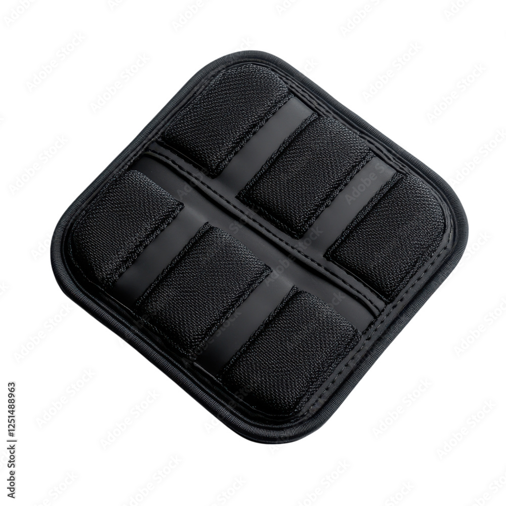 Tactical black kneepad with multiple straps for secure fit and durability Tactical black kneepad with multiple straps for secure fit and durability