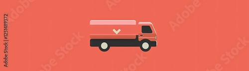 Flatbed Truck Illustration photo