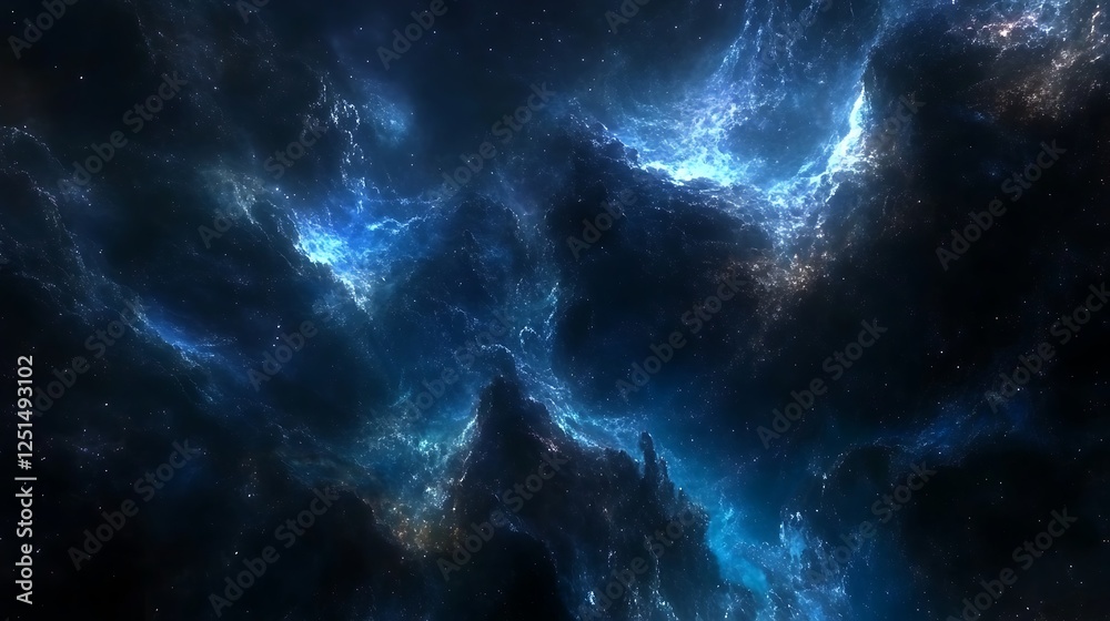 Obraz premium Deep space nebula swirling cosmic dust