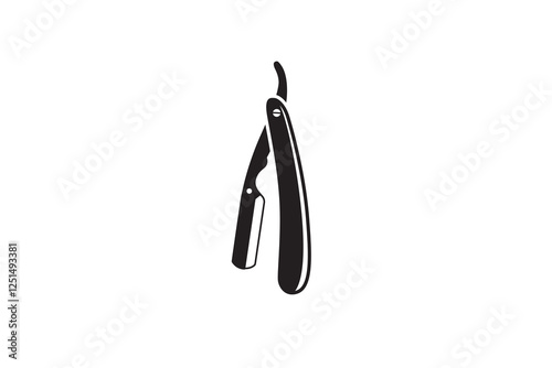 Simple barber razor blade icon vector illustration.