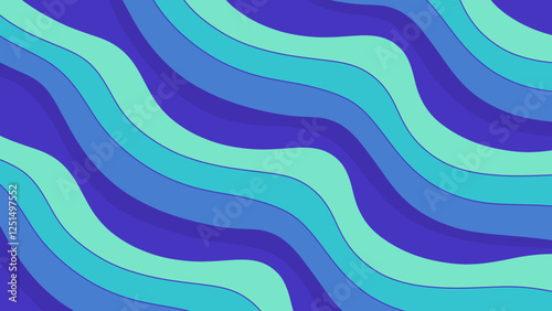 abstract blue background with waves pattern