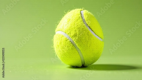 The egg shape Tennis ball.  Easter concept, copy space. happy easter