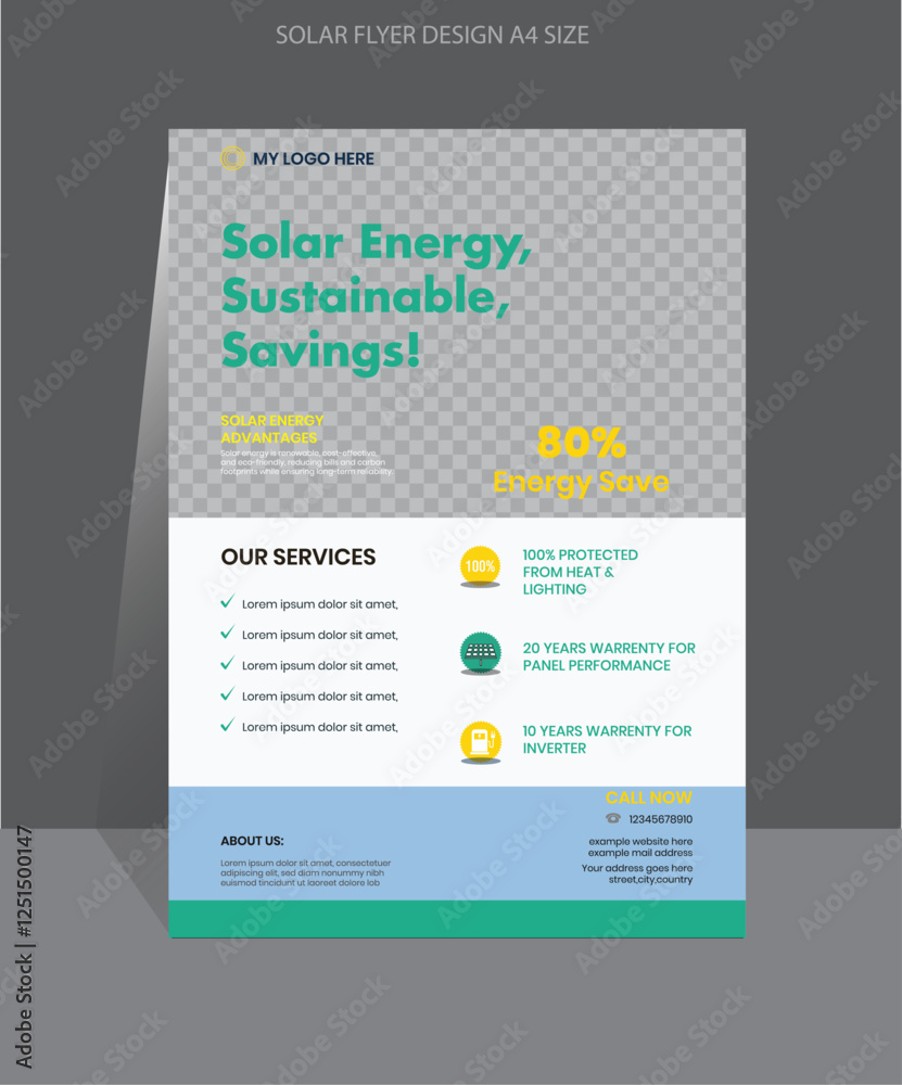Eco-Friendly Solar Energy Flyer Template Eco-Friendly Solar Energy Flyer Template