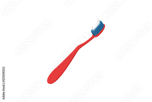 Simple toothbrush icon illustration of plastic toothbrush vector icon.