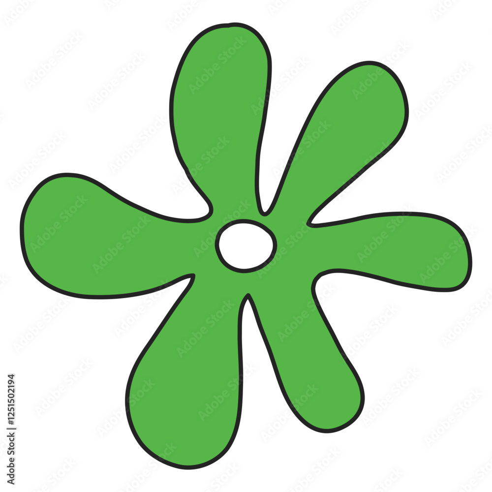 hand drawn leave and flower hand drawn leave and flower