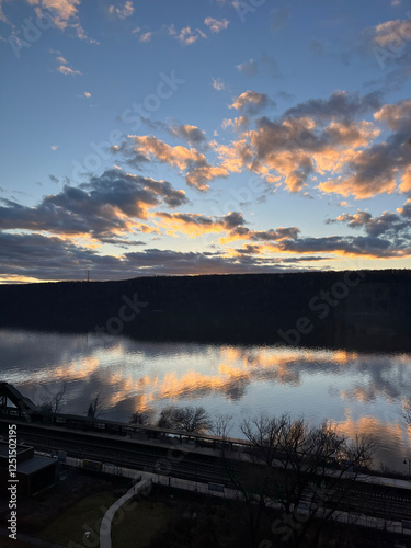 Sunset over the Palisades  photo