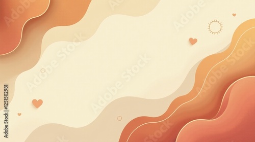 Abstract art with soft, warm colors and gentle, fluid lines. photo