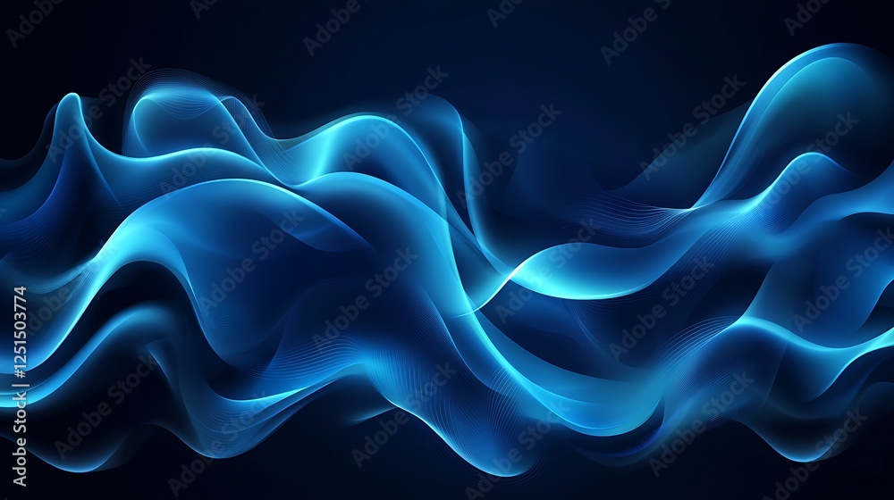 Fototapeta premium Abstract Blue Waves Background