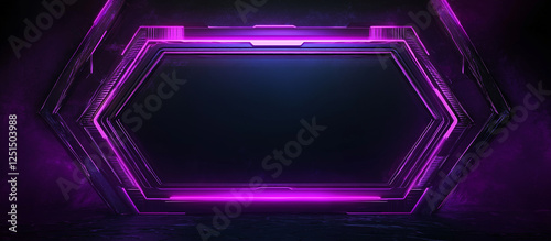 Cyberpunk Neon Purple Gaming Background – Futuristic E-Sports Tech Banner – AI-Generated Digital Wallpaper