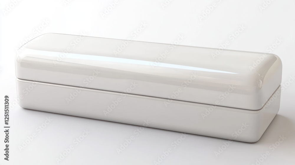 Sleek White Rectangular Box: Product Packaging Mockup Sleek White Rectangular Box: Product Packaging Mockup