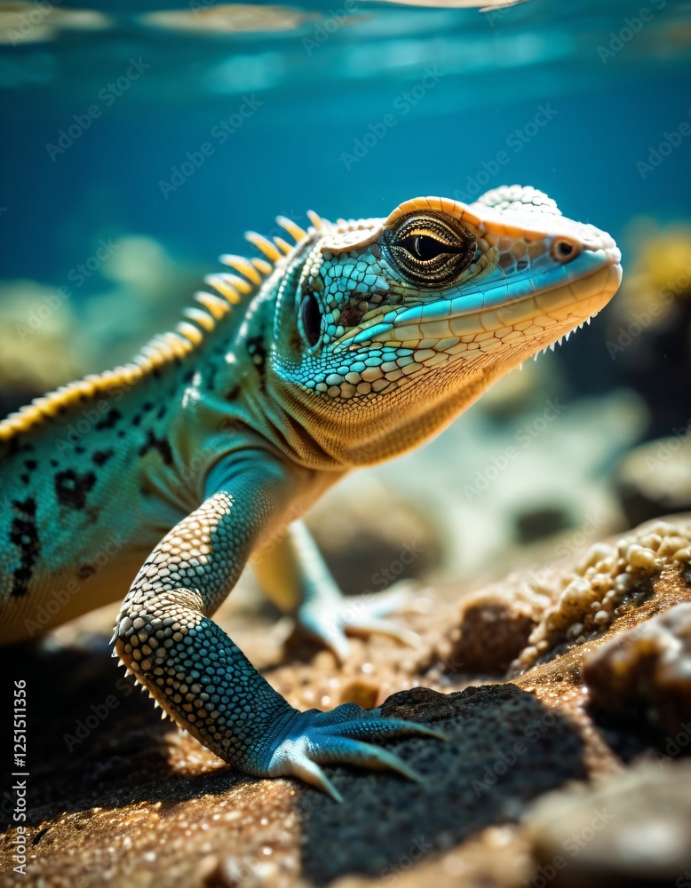 Fototapeta premium a kind of lizard in the water