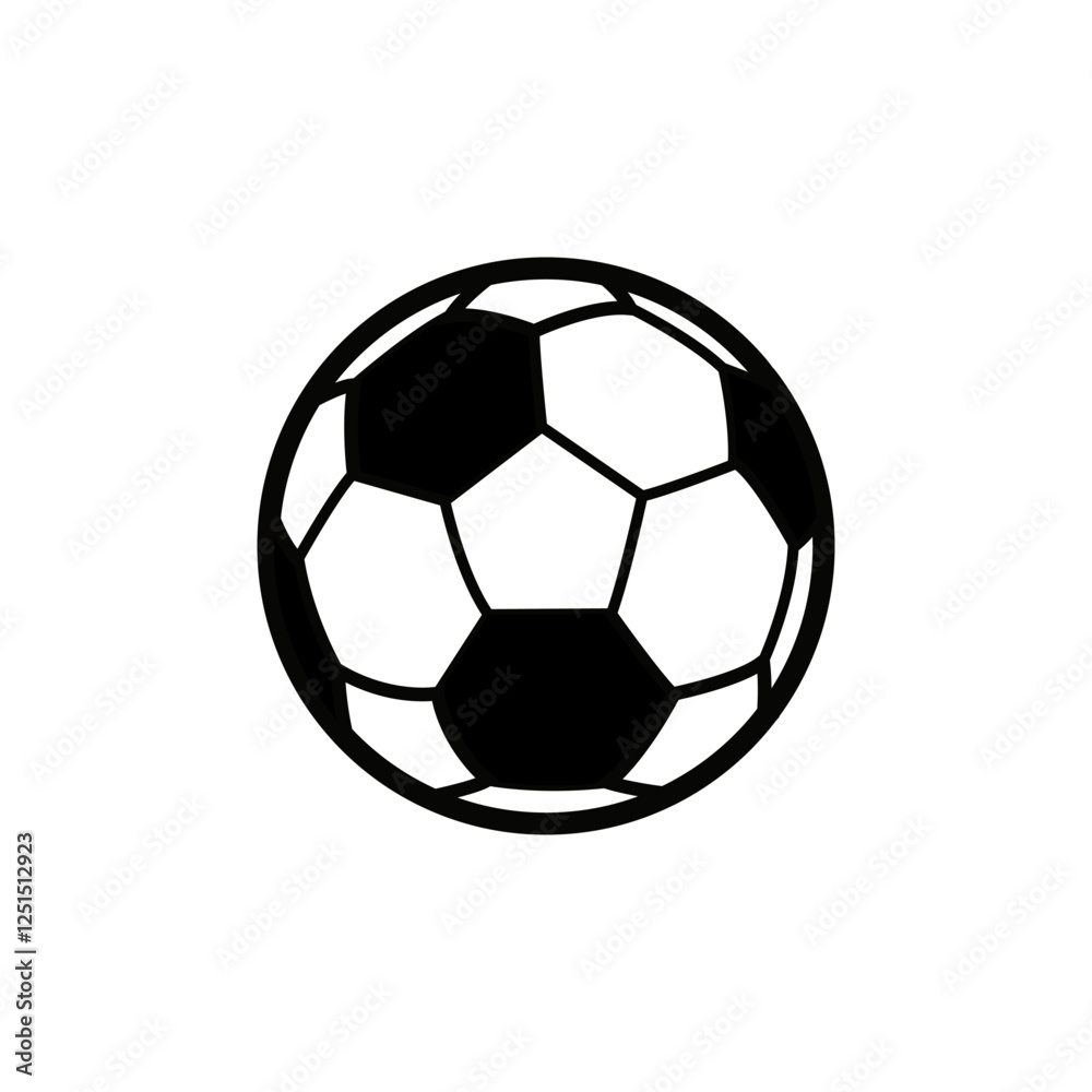 Soccer ball or association football flat vector icon for sports apps and websites Soccer ball or association football flat vector icon for sports apps and websites