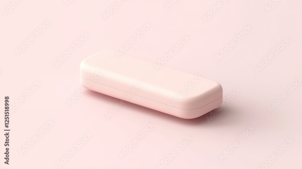 Minimalist Pink Rectangular Case on Pale Pink Background Minimalist Pink Rectangular Case on Pale Pink Background