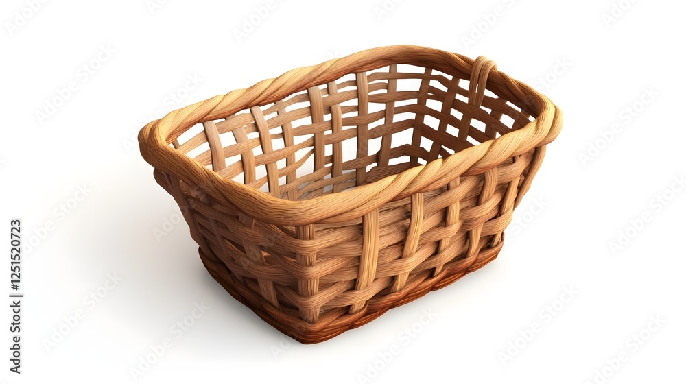 Fototapeta premium Handcrafted Wicker Basket for Organized and Stylish Storage