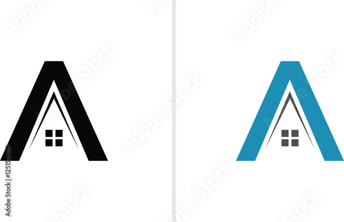 letter a home logo, letter a home icon, letter a, vector file