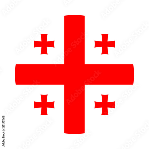 Round Georgia flag icon