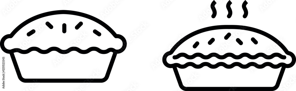 Delicious Pie Icons – Minimalist Symbols Representing Freshly Baked Pies, Desserts, and Homemade Pastries Delicious Pie Icons – Minimalist Symbols Representing Freshly Baked Pies, Desserts, and Homemade Pastries