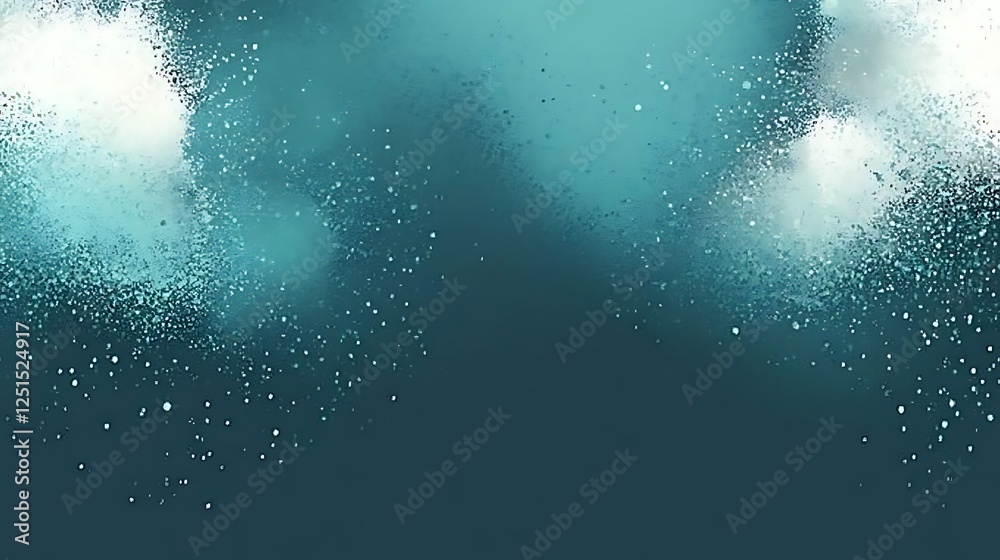 Abstract Teal Background with White Specks and Splashes Abstract Teal Background with White Specks and Splashes