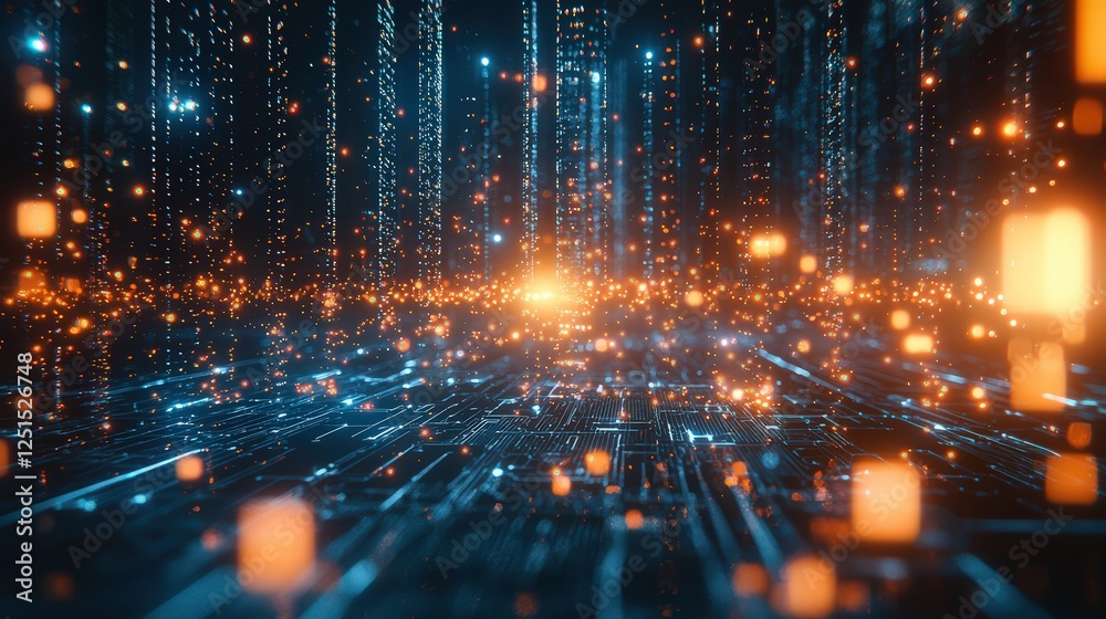 Futuristic Abstract Network with Glowing Nodes for Innovative Digital Design Concepts Futuristic Abstract Network with Glowing Nodes for Innovative Digital Design Concepts