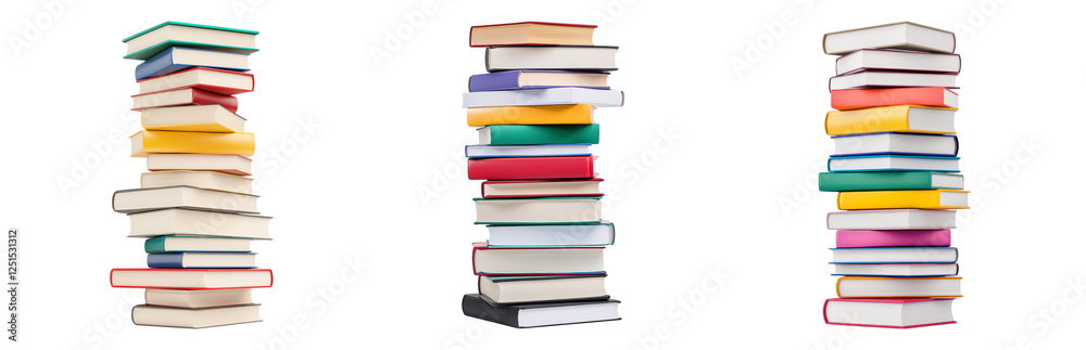 Stack of Books on White Isolated on transparent background Stack of Books on White Isolated on transparent background