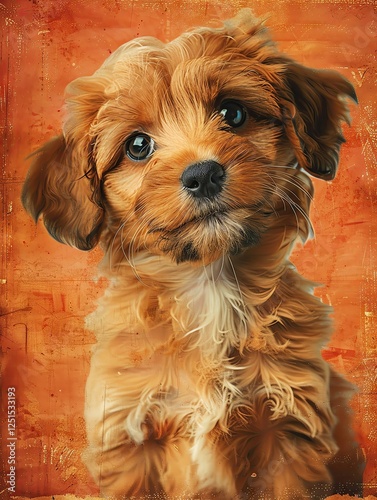 New pet announcement template with cute pet images and plenty of copy space