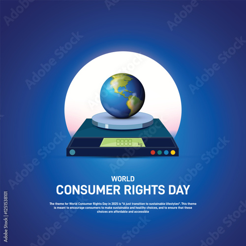 world consumer rights day 2025. world consumer rights day creative poster, banner, social media post, postcard, background, backdrop, template, web banner, cover, greetings card design etc.