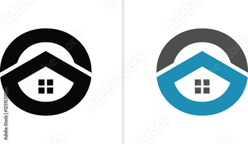 letter o home logo, letter o home icon, letter o, vector file