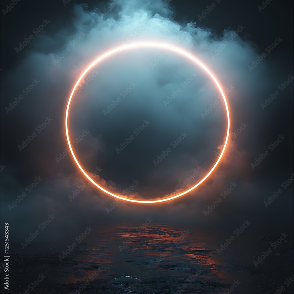 Naklejka premium Water abstract circle glowing layout high resolution hd background