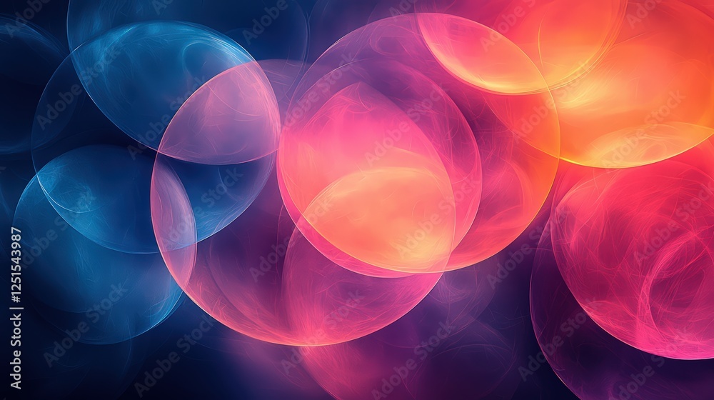 Vibrant Overlapping Translucent Circles in a Smooth Gradient Spectrum Vibrant Overlapping Translucent Circles in a Smooth Gradient Spectrum