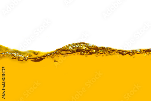 orange juice splash isolated with bubbles