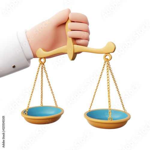 Golden scales icon symbolizing fair trade or justice