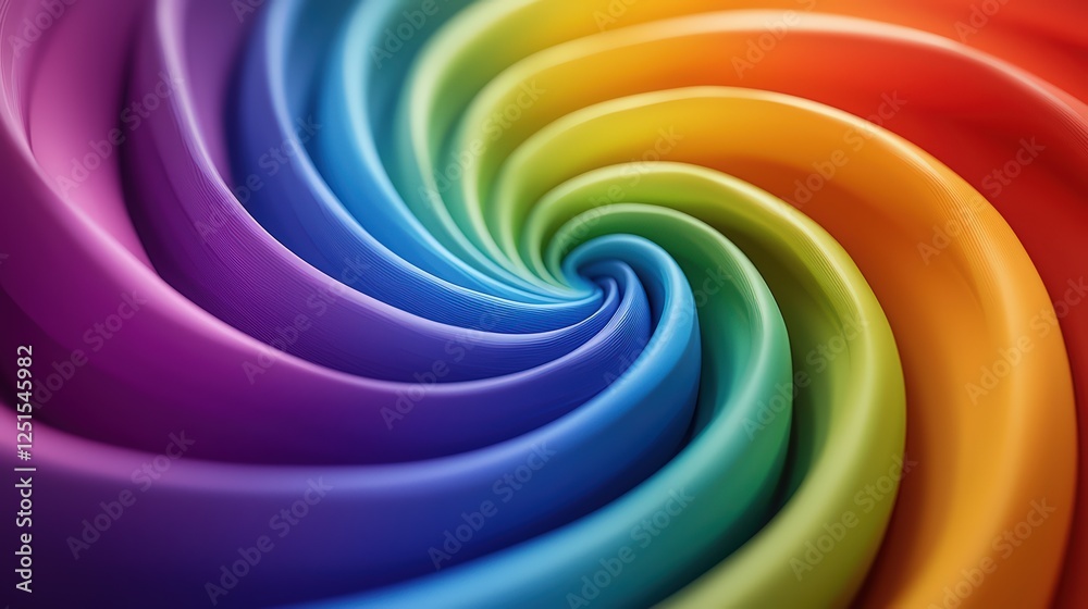 Obraz premium Bold Psychedelic Spiral with Vibrant Rainbow Gradients for a Mesmerizing Abstract Effect