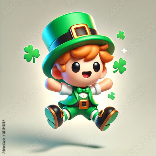 3D Cartoon St. Patrick's Day Character Icon