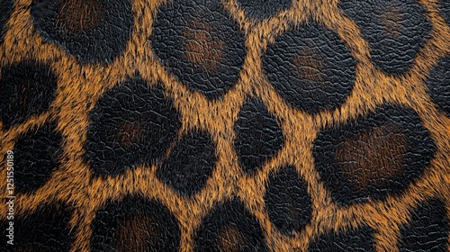 Striking Seamless Leopard Print Pattern in Bold Black and Brown for a Wild Modern Look