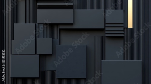 Abstract geometric dark wall design photo