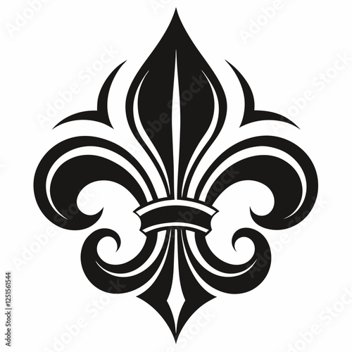 Ornate Fleur-de-lis Design for Graphic Use
