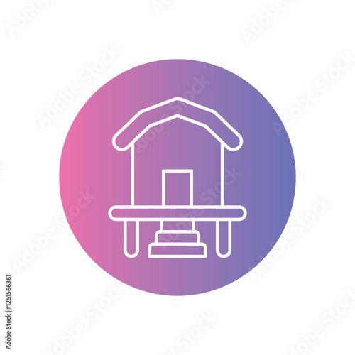 Chicken Coop icon vector stock illustration
