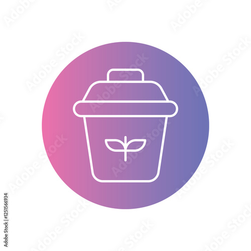 Compost Bin icon vector stock illustration