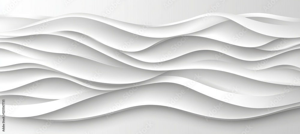Fototapeta premium Abstract White Wavy Seamless Pattern Background Design With Elegant And Minimalist Styles