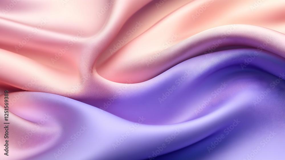 Obraz premium Abstract Silk Fabric Flowing with Pastel Pink and Purple Hues