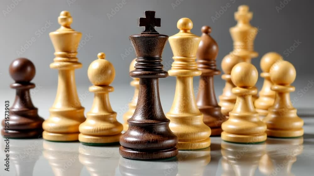 Chess Pieces Strategy Game Wooden Board Game Competition Chess Pieces Strategy Game Wooden Board Game Competition