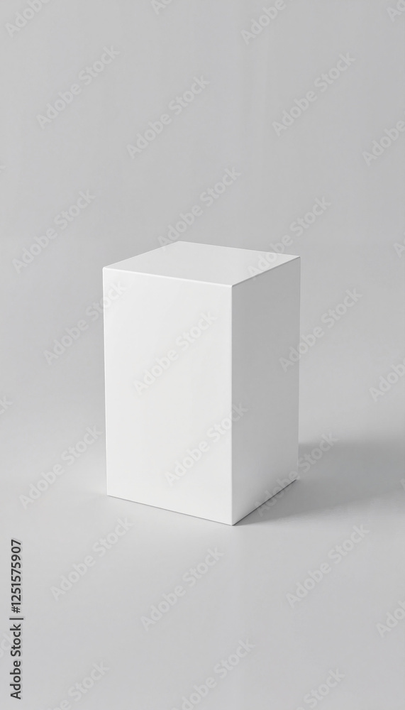 Cube Box Mockup on gray background Cube Box Mockup on gray background