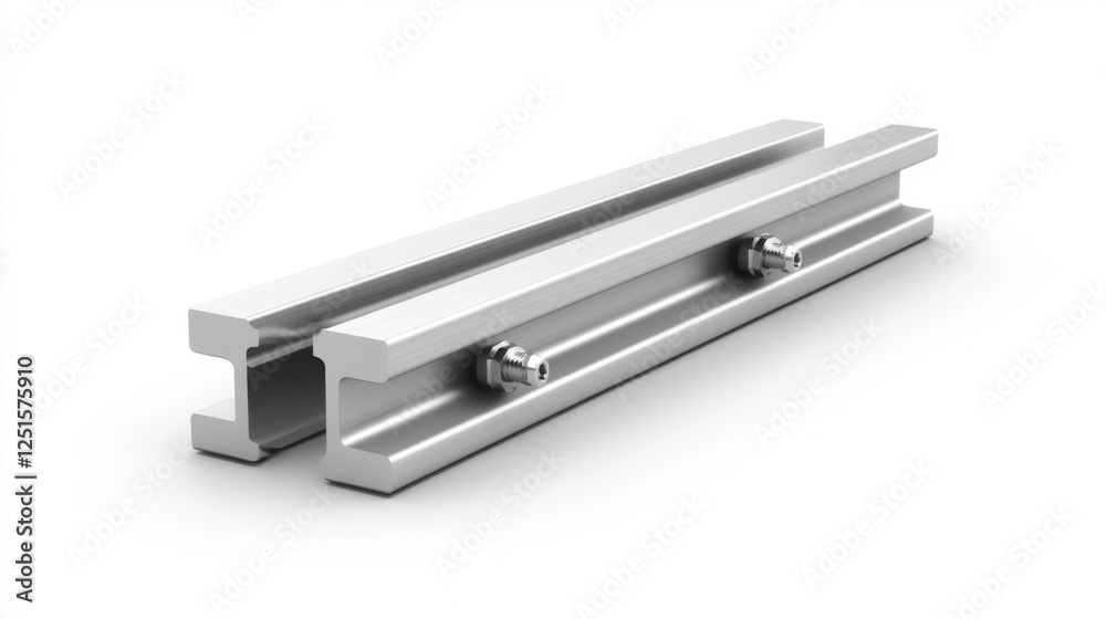 Silver Metallic Rails for Construction, Industrial Applications, and Structural Support Solutions Silver Metallic Rails for Construction, Industrial Applications, and Structural Support Solutions