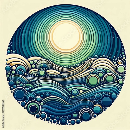 Circle Ripple and green