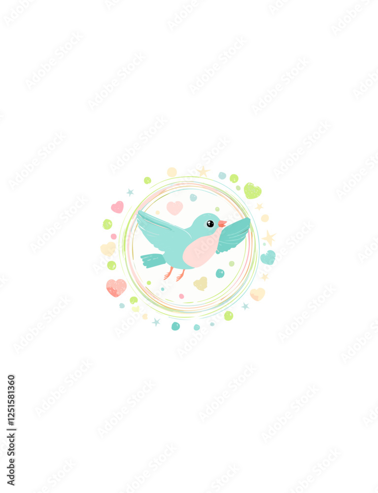 Obraz premium 小鳥のかわいいイラスト
