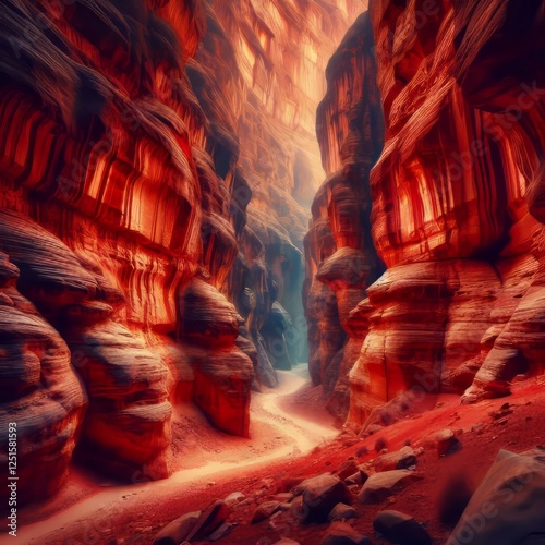 Desert Canyon rock walls 2