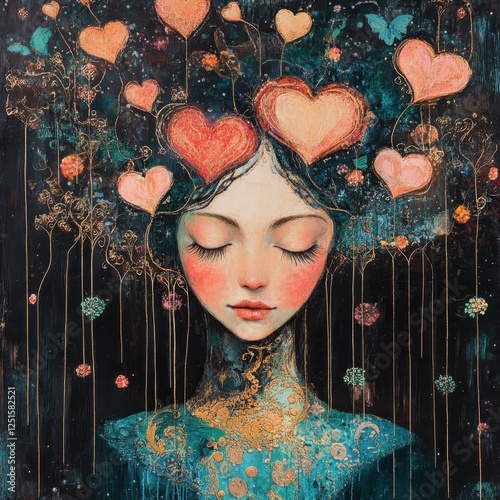 Dreaming of nature's embrace: a portrait of tranquility and growth.