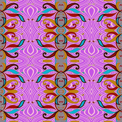 Abstract seamless  colorful circle geometric wallpaper